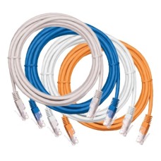 Шнур коммутационный NETLAN U/UTP 4 пары, Кат.5е (Класс D), 100МГц, 2хRJ45/8P8C, T568B, заливной, многожильный, BC (чистая медь), PVC нг(B), белый, 1,5м, уп-ка 10шт. NETLAN EC-PC4UD55B-BC-PVC-015-WT-10