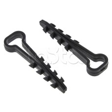 Дюбель-хомут (6х12 мм) для плоского кабеля черный (100 шт.) EKF PROxima (plc-cd1-6x12b)