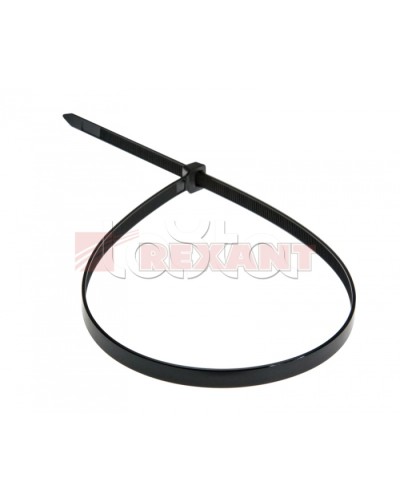 Хомут-стяжка нейлоновый 8х500 мм чёрный (100шт/уп) REXANT 07-0503 в Прокопьевске Стяжки-хомуты Pintop.ru