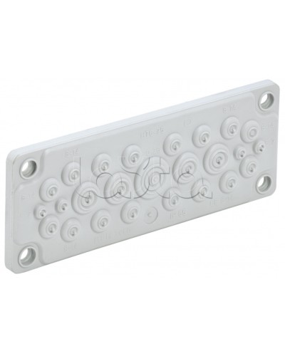 TITAN Ввод кабельный мембр. 25 отв. d=5-26мм IP65 серый IEK (TI-00D-MC-025-65) в Прокопьевске Аксессуары для стоек и шкафов Pintop.ru