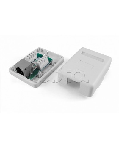 Розетка компьютерная RJ-45(8P8C) Hyperline SB1-1-8P8C-C5e-SH-WH в Прокопьевске Розетки компьютерные и телефонные Pintop.ru