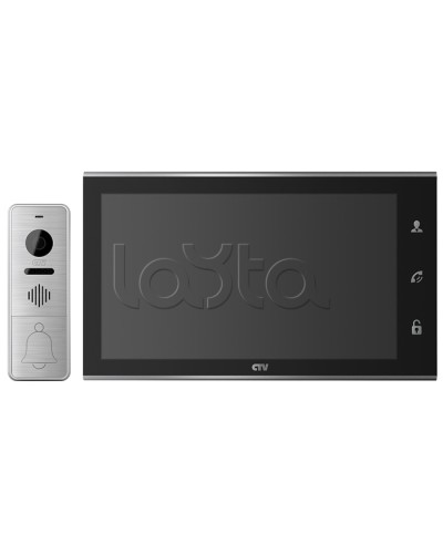 Комплектвидеодомофона CTV-DP4105AHD (черный) в Прокопьевске Комплекты домофонов Pintop.ru