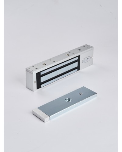 R-Lock RL-EM350-LSS - Электромагнитный замкок, 350кг, DC12/24B, цвет серебристый сатинированный алюминий RAL 7047, два датчика втроены в корпус замка: датчик Холла и магнито-контактный датчик в Прокопьевске Электромагнитные замки Pintop.ru