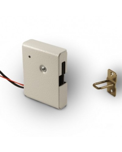 Замок электромеханический с толкателем и датчиком положения двери Promix-SM308.10.1 (белый) в Прокопьевске Электромеханические замки Pintop.ru