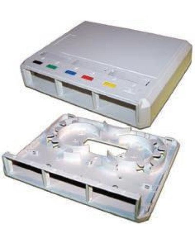 Коробка настенная оптическая на 3 модульные вставки, белая LANMASTER LAN-MB-3FO-WH в Прокопьевске Распределительные коробки Pintop.ru