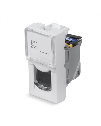 Модуль Keystone Jack RJ-45(8P8C), 180 градусов, категория 6a, экран. Cabeus (KJ-RJ45-Cat.6a-SH-180T-FP-L-22,5) в Прокопьевске Модули Keystone Pintop.ru