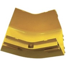 Изгиб 45° оптического лотка внутренний 120 мм, желтый LANMASTER LAN-OT120-IC45