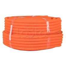 Труба гофр. ПНД тяжелая с протяжкой d20 мм (100 м) оранжевая EKF-Plast (tpnd-20-to)