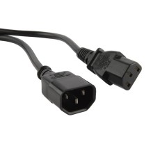 Кабель питания с заземлением Hyperline PWC-IEC13-IEC14-1.8-BK