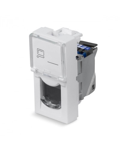 Модуль Keystone Jack RJ-45(8P8C), 180 градусов, категория 6, экранированная Cabeus (KJ-RJ45-Cat.6-SH-180T-FP-L-22,5) в Прокопьевске Модули Keystone Pintop.ru