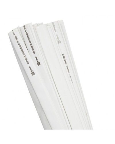 Термоусаживаемая трубка ТУТ нг 12/6 белая в отрезках по 1м EKF PROxima (tut-12-w-1m) в Прокопьевске Аксессуары для кабель-канала Pintop.ru