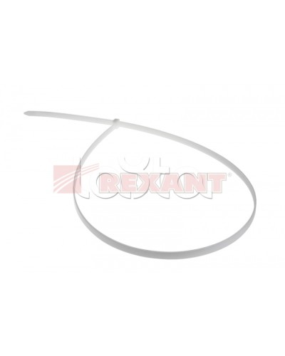 Хомут-стяжка нейлоновый 9х900 мм белый (100шт/уп) REXANT 07-0900 в Прокопьевске Стяжки-хомуты Pintop.ru