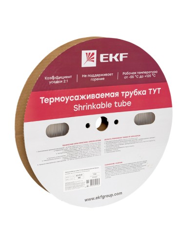 Термоусаживаемая трубка ТУТ 4/2 прозрачная рулон EKF PROxima (tut-4-tr) в Прокопьевске Аксессуары для кабель-канала Pintop.ru