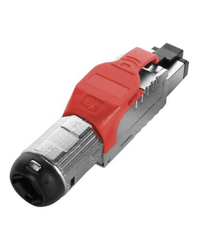 Разъем полевой оконцовки RJ-45 Hyperline (PLUE-8P8C-S-C6A-SH-RD) в Прокопьевске Коннекторы Pintop.ru