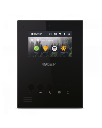 Видеодомофон BAS-IP AU-04LAF BLACK в Прокопьевске Абонентские IP устройства Pintop.ru