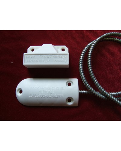 Датчик положения магнитогерконовый Магнито-Контакт ДПМ-3 исп. 07 (металлорукав из нержавеющей стали) в Прокопьевске Извещатели охранные Pintop.ru