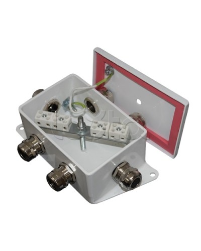 Коробка монтажная огнестойкая Гефест КМ-О (6к)-IP66-d, два ввода 120х80х68 в Прокопьевске Распределительные коробки Pintop.ru