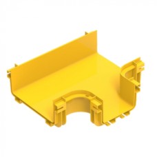 Горизонтальный отвод с лотка 240 мм на лоток 120 мм, желтый LANMASTER (LAN-OT240-HT120/NC)