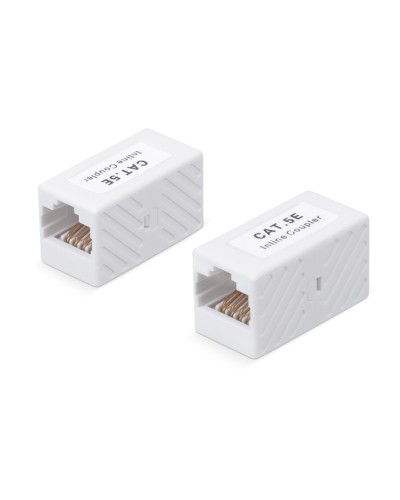 Проходной адаптер RJ45-RJ45 (CA-8P8C-C5E) Пожтехкабель СКС (202-029) категория 5е, неэкранированный в Прокопьевске Проходные адаптеры Pintop.ru
