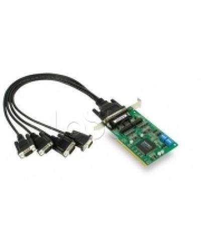Плата 4-х портовая промышленная RS-232/422/485 для шины Universal PCI + кабель Moxa CP-134U-DB9M в Прокопьевске Сетевые карты Pintop.ru