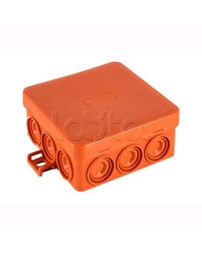 JBL085 Коробка огн. E110, о/п 85х85х38мм, без галогена, 12 вых., IP55, 5P, (0,15-4,0 мм2), цвет оранж. Экопласт (43565HF) в Прокопьевске Распределительные коробки Pintop.ru