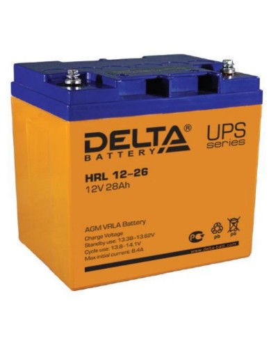 Аккумулятор свинцово-кислотный Delta HRL АКБ 12 - 26 в Прокопьевске Электротехническое оборудование Pintop.ru