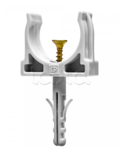 Крепеж-клипса с дюбелем и саморезом серая д25 в малой упаковке (10шт/450шт уп/кор) Промрукав (PR13.0309) в Прокопьевске Крепеж: Дюбели, шурупы, саморезы Pintop.ru