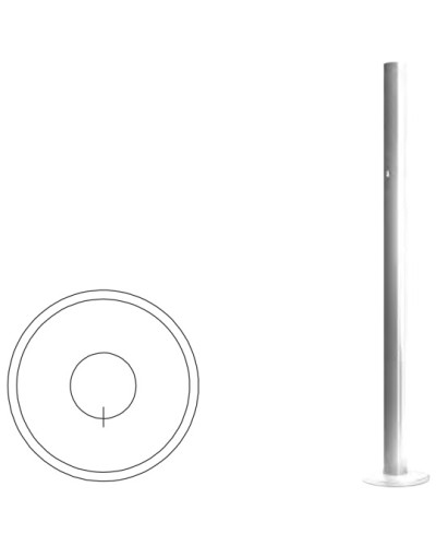 Стойка ограждения базовая с отверстием под фиксатор (антик серебро) Oxgard в Прокопьевске Ограждения Pintop.ru