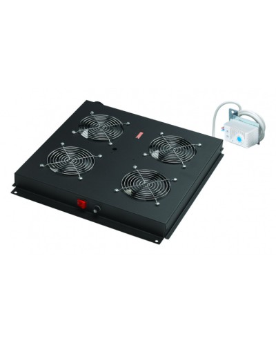 Вентилятор 4-х мод. с мех. терм., со шнуром пит. 1,8м, вилка Shuko, чер. Datarex DR-452411 в Прокопьевске Вентиляторные модули Pintop.ru