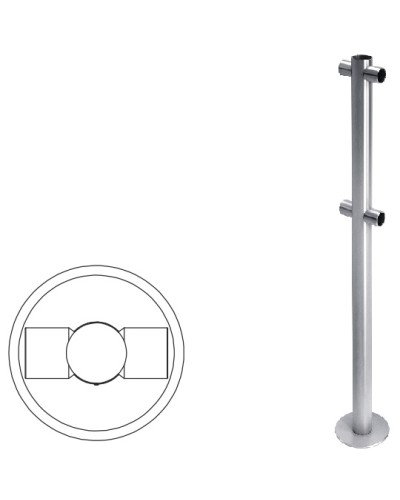 Стойка ограждения i-образная (антик серебро) Oxgard в Прокопьевске Ограждения Pintop.ru