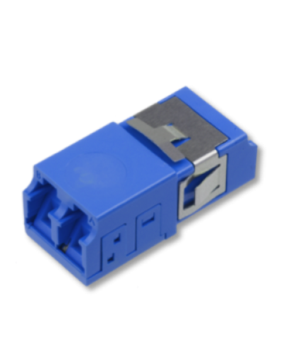 Оптический адаптер OS2, дуплекс LC, без фланцев, со шторками, синий Eurolan (36A-S2-2L-11BU) в Прокопьевске Проходные адаптеры и розетки оптические Pintop.ru