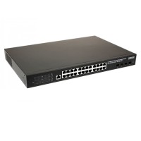 Промышленный управляемый L3 PoE коммутатор OSNOVO SW-24G4X-1L-I