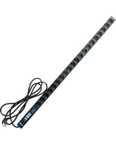 Блок розеток вертикальный 20xSchuko, 250V, 16A, шнур 3 метра, вилка Schuko TWT TWT-PDV-20GS-GP в Прокопьевске Блоки розеток Pintop.ru