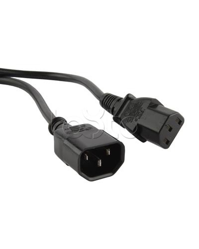 Кабель питания монитор-компьютер Hyperline PWC-IEC13-IEC14-5.0-BK в Прокопьевске Патч-корды и пигтейлы Pintop.ru