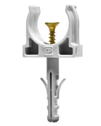 Крепеж-клипса с дюбелем и саморезом серая д20 в малой упаковке (10шт/900шт уп/кор) Промрукав (PR13.0308) в Прокопьевске Крепеж: Дюбели, шурупы, саморезы Pintop.ru