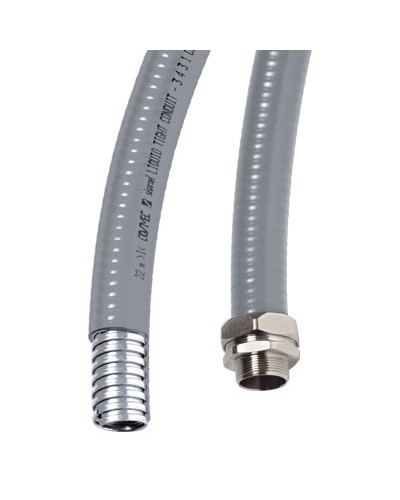 Металлорукав DN 20мм в гладкой ПВХ изоляции, Dвн 20,5 мм, Dнар 27,0,IP66, 50 м, цвет серый DKC 6070R-22 в Прокопьевске Крепежные изделия Pintop.ru