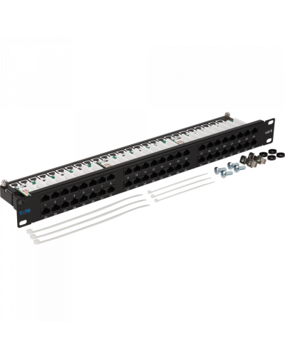 Патч-панель 48 портов, UTP, кат.6, 1U TWT (TWT-PP48/1U-U6) в Прокопьевске Патч панель Pintop.ru