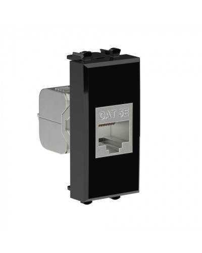 Avanti Компьютерная розетка RJ-45 без шторки модульная, кат.5е экран., Черный квадрат 1модуль DKC (4402761) в Прокопьевске Коннекторы Pintop.ru