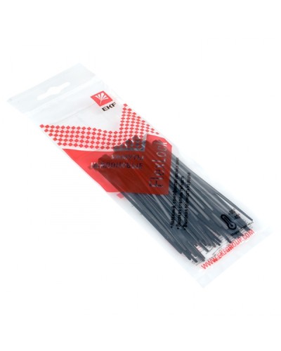 Хомут P6.6 стандартный (ч), 2.5x100 (50шт) FlexLock PROxima EKF (plc-fl-ctsb-2.5x100-r) в Прокопьевске Стяжки-хомуты Pintop.ru