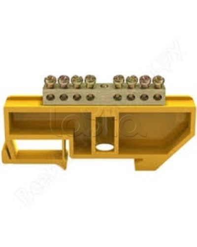 Шина PE земля на DIN-изоляторах ШНИ-6х9-8-Д-Ж IEK YNN10-69-8D-K05 в Прокопьевске Клеммные колодки Pintop.ru