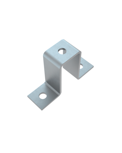 Прямоугольная скоба для двойного страт-профиля 41х82 мм HD КМ-Профиль (PS41-82 HD) в Прокопьевске Держатели, клипсы, скобы Pintop.ru