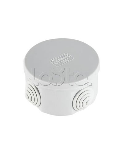 Экопласт JBR080 Коробка распред. о/п, D=80х40мм 4 вых., IP44 белый в Прокопьевске Распределительные коробки Pintop.ru