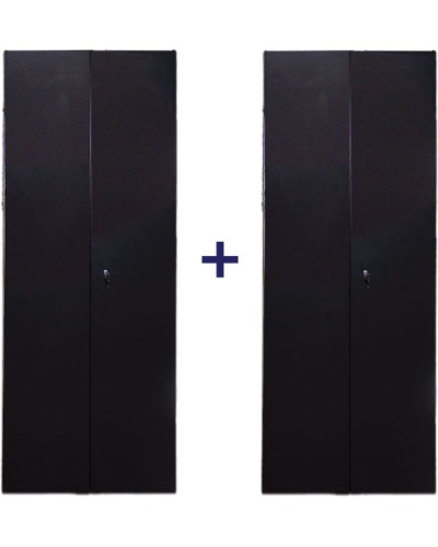 Комплект дверей 47U, 800 мм, черный, передняя - распашная металл, задняя - распашная металл TWT TWT-CBB-DR47-8x-S-M1 в Прокопьевске Аксессуары для стоек и шкафов Pintop.ru