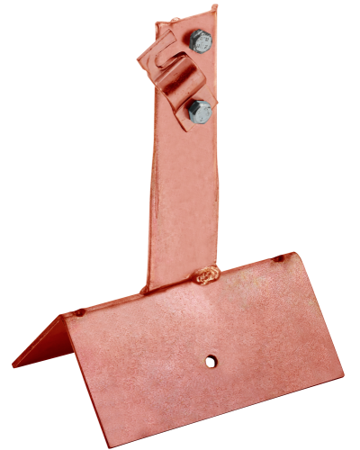 Держатель проводника круглого 6-10мм винтовой для конька широкого h=100мм медь IEK (ZDP81-50-4-16-100) в Прокопьевске Крепеж Pintop.ru