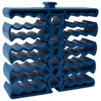 Кабельная гребенка на 24 кабеля, синяя LANMASTER (LAN-CCLP24-BL)