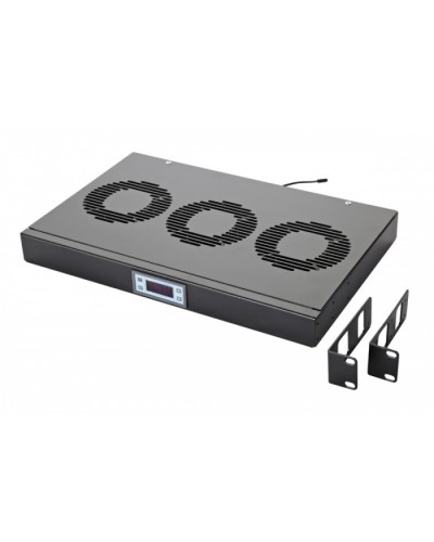 Панель вентиляционная с 3 вентиляторами, с контроллером Eurolan 60A-91-10-30BL в Прокопьевске Вентиляторные модули Pintop.ru