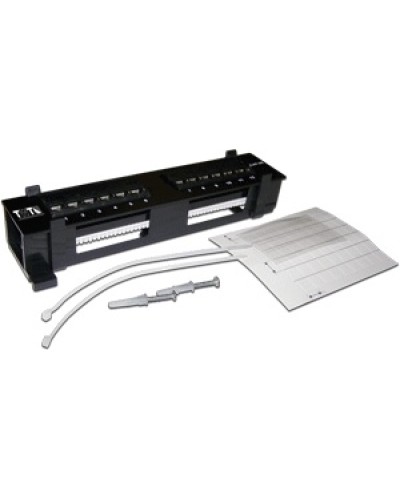 Патч-панель настенная горизонтальная 12 портов RJ-45 TWT TWT-PP12UTP-H в Прокопьевске Патч панель Pintop.ru