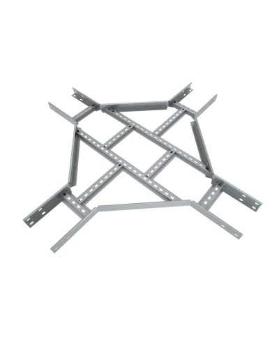 Х-разветвитель лестничный 80х100х1,5 мм Быстрый монтаж HD КМ-Профиль (LXDS80-100-1.5 HD) в Прокопьевске Аксессуары для лотков Pintop.ru