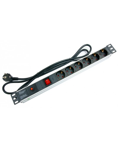 Блок на 6 розеток EU горизонтальный для 19 шкафов Cabeus PDU-6P-F-2EU в Прокопьевске Блоки розеток Pintop.ru