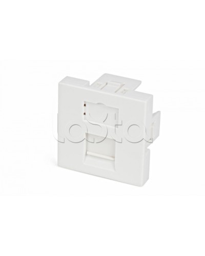 Вставка 45x45 (аналог Mosaic) для 1 модуля формата Keystone Jack, со шторкой Hyperline SIP2-1K-M45-45 в Прокопьевске Модули Keystone Pintop.ru